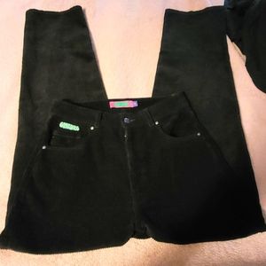 Empyre Loose Fit Black Corduroy Skate Pants